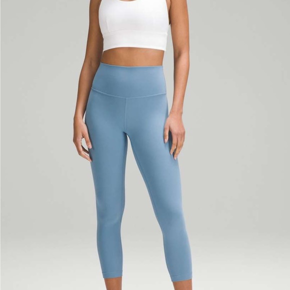 lululemon athletica Pants - Lululemon Align High-Rise Crop 26” utility blue size 12